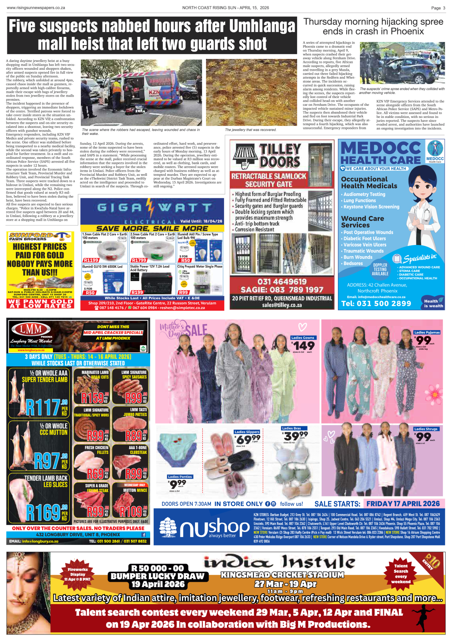 North Coast Rising Sun E-Paper, April 15 page 3