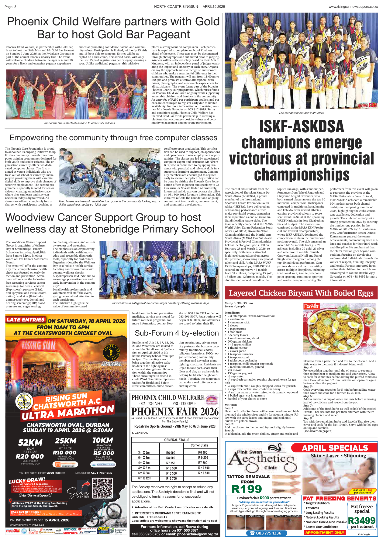North Coast Rising Sun E-Paper, April 15 page 8