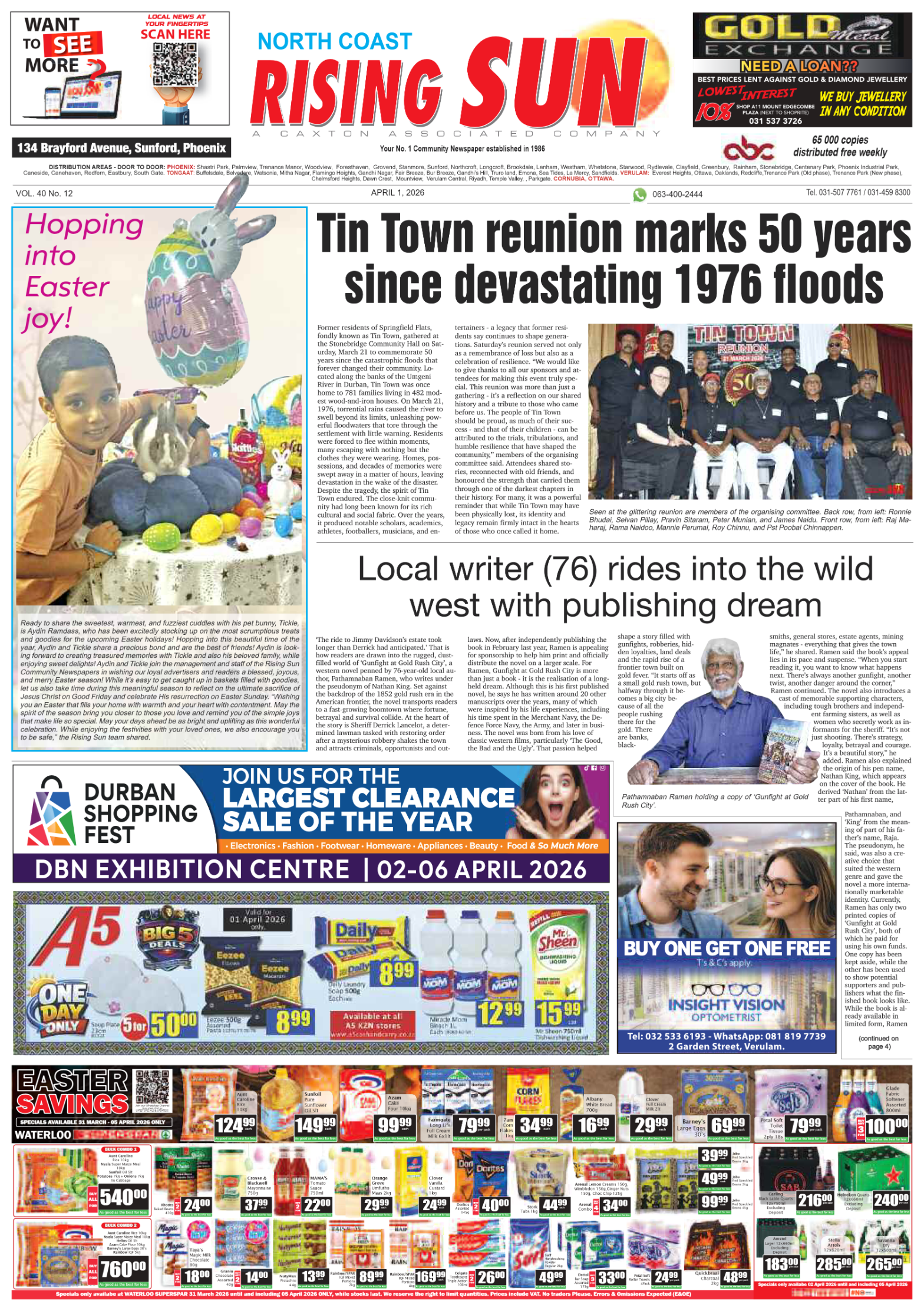 North Coast Rising Sun E-Paper, April 1, 2026 page 1