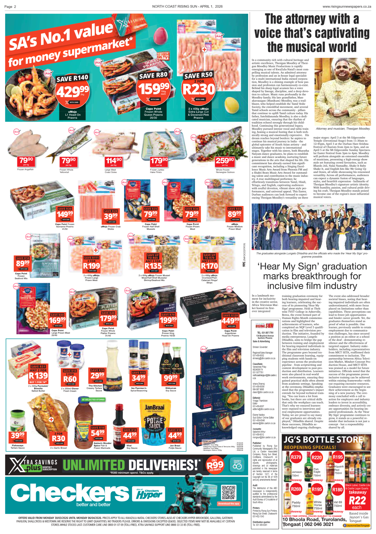 North Coast Rising Sun E-Paper, April 1, 2026 page 2