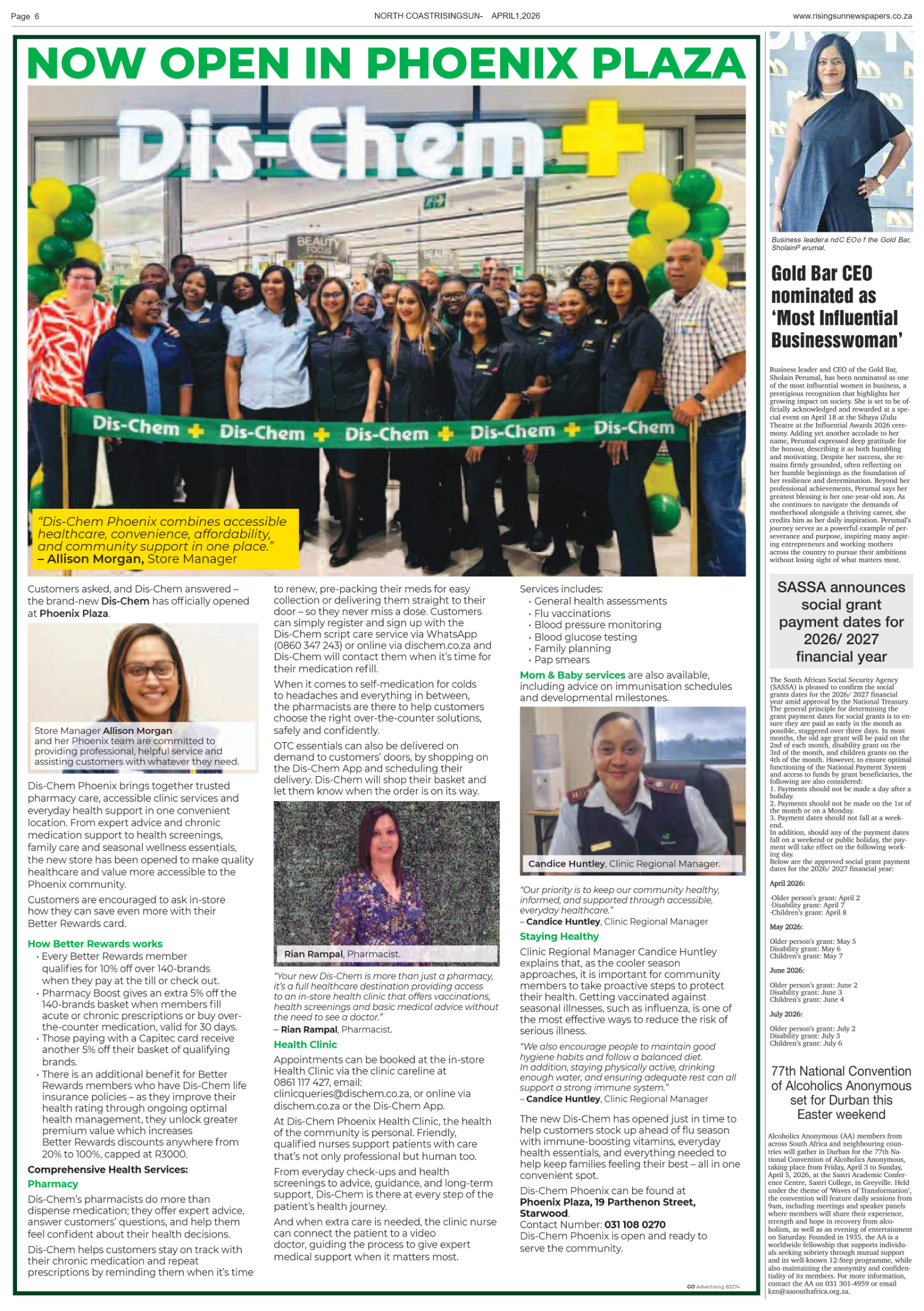 North Coast Rising Sun E-Paper, April 1, 2026 page 6