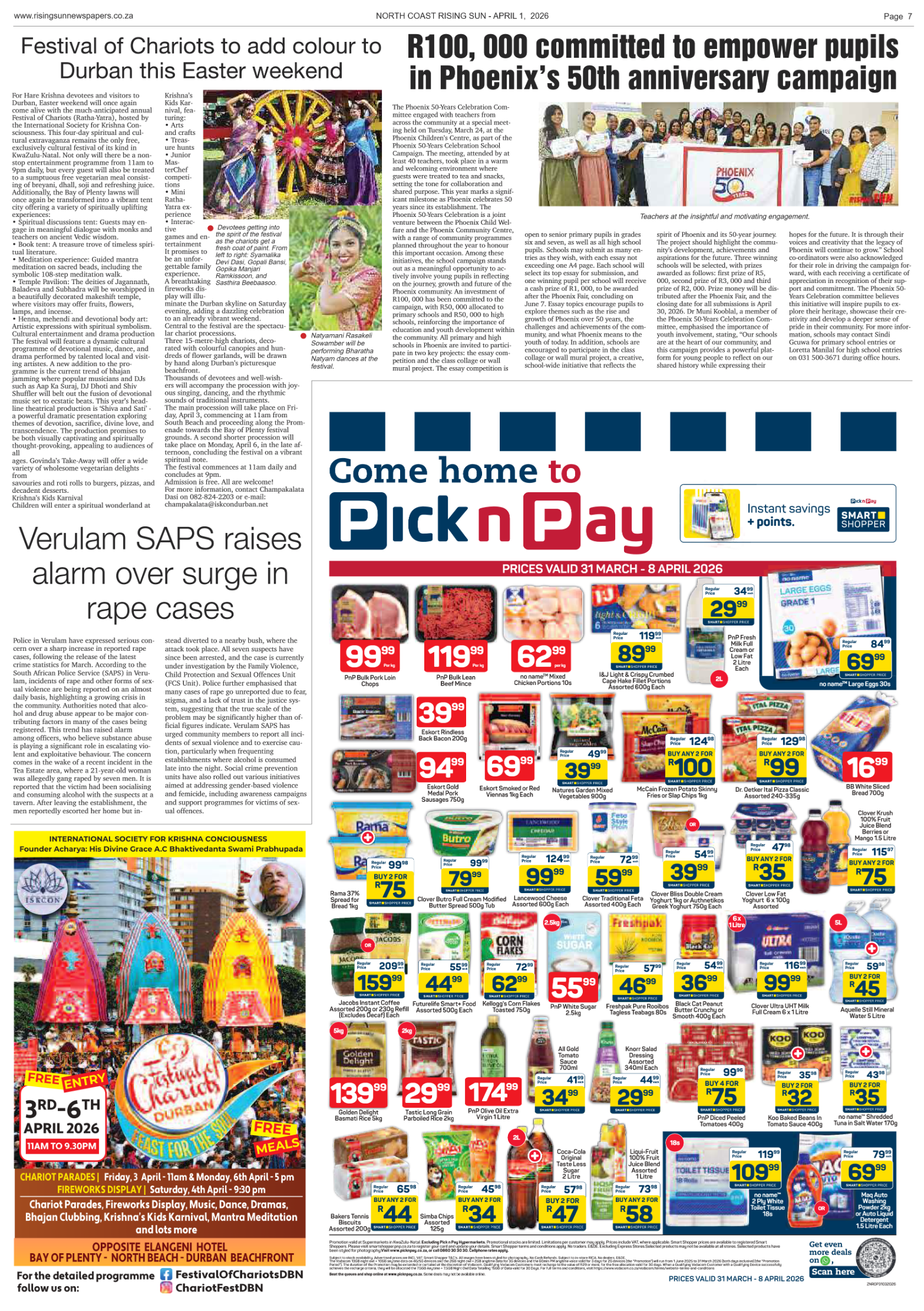 North Coast Rising Sun E-Paper, April 1, 2026 page 7