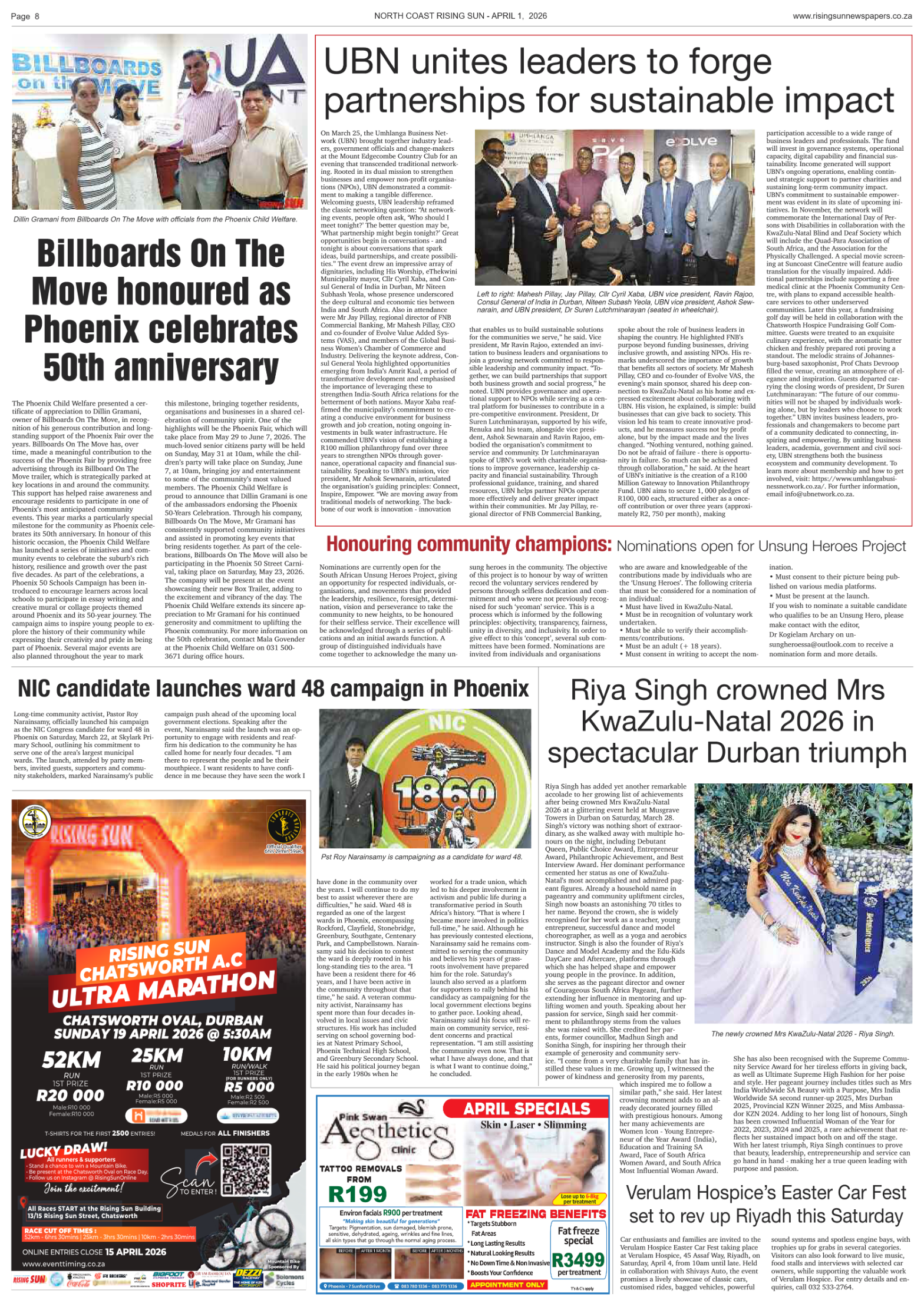 North Coast Rising Sun E-Paper, April 1, 2026 page 8