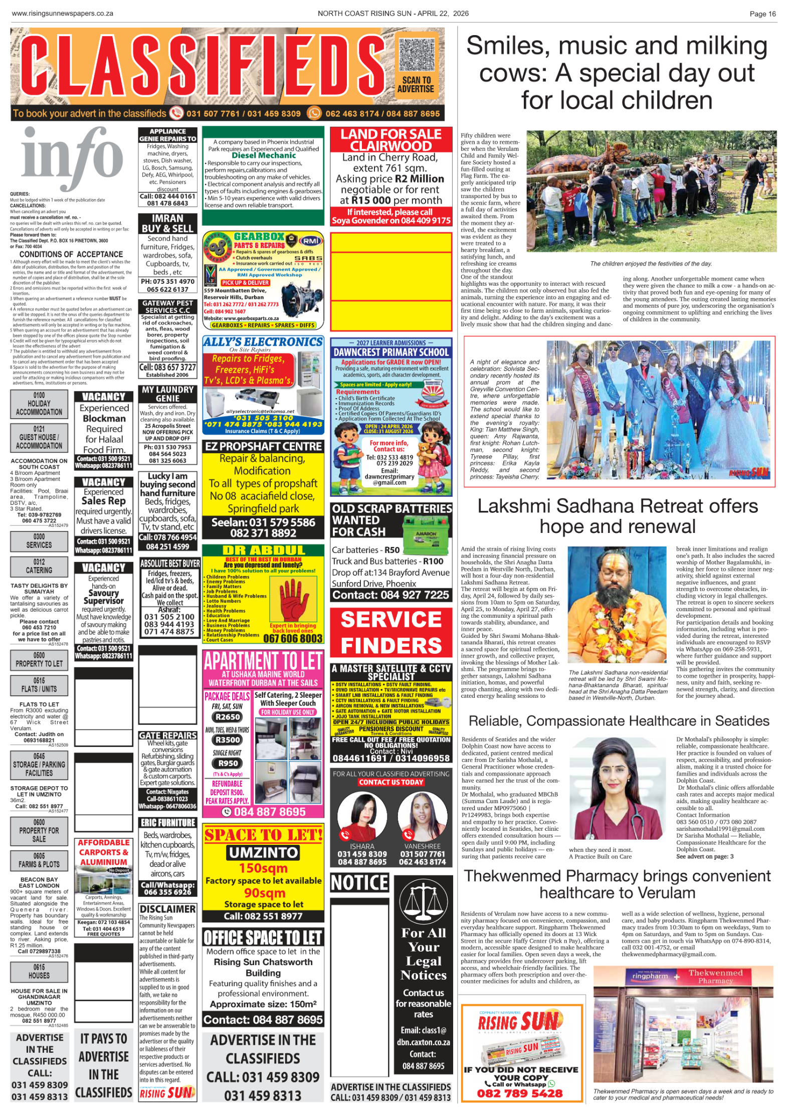 North Coast Rising Sun E-Paper, April 22, 2026 page 20