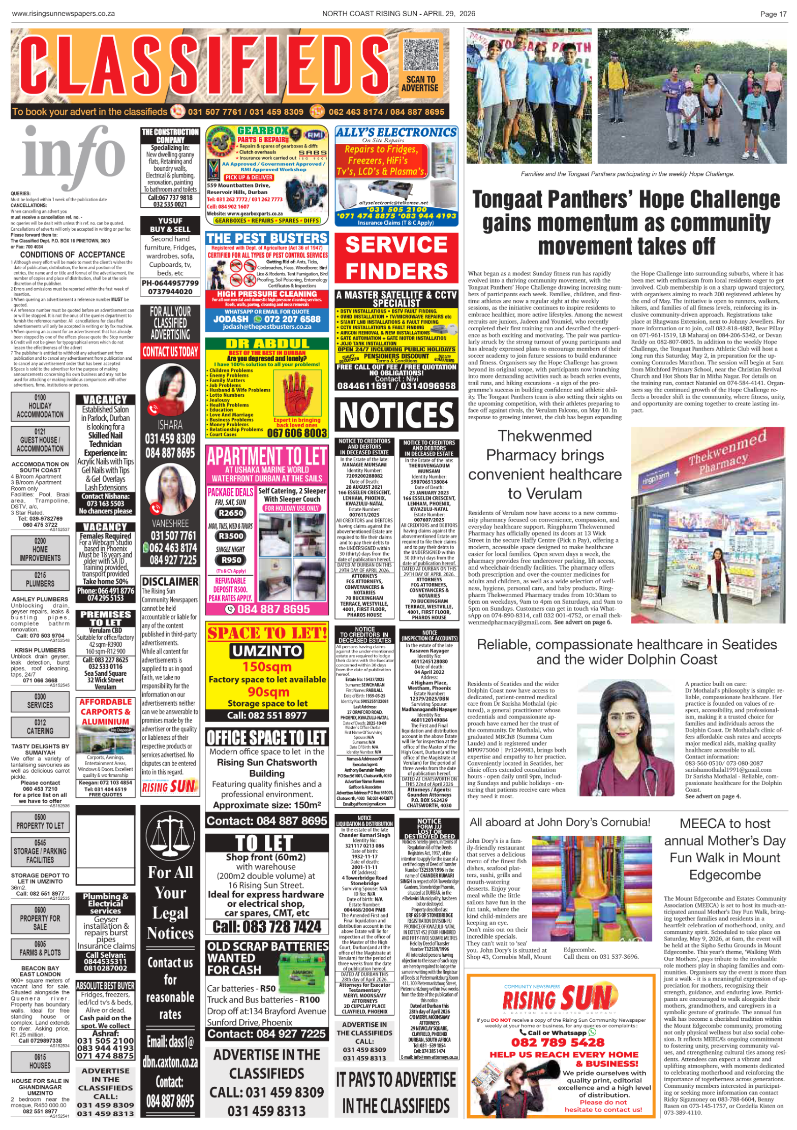 North Coast Rising Sun E-Paper, April 29, 2026 page 18