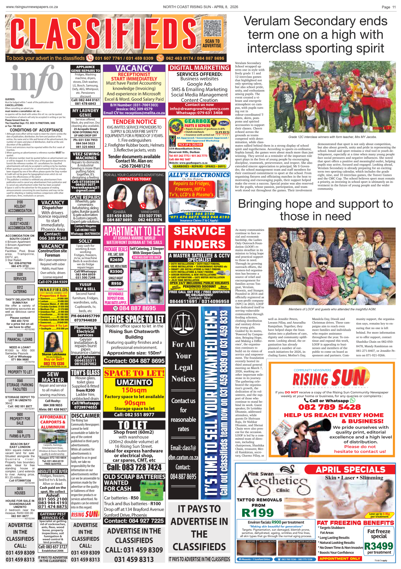 North Coast Rising Sun E-Paper, April 8, 2026 page 11