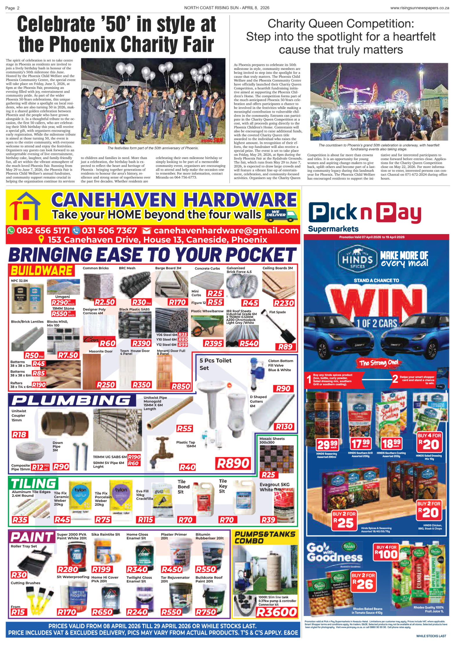 North Coast Rising Sun E-Paper, April 8, 2026 page 2