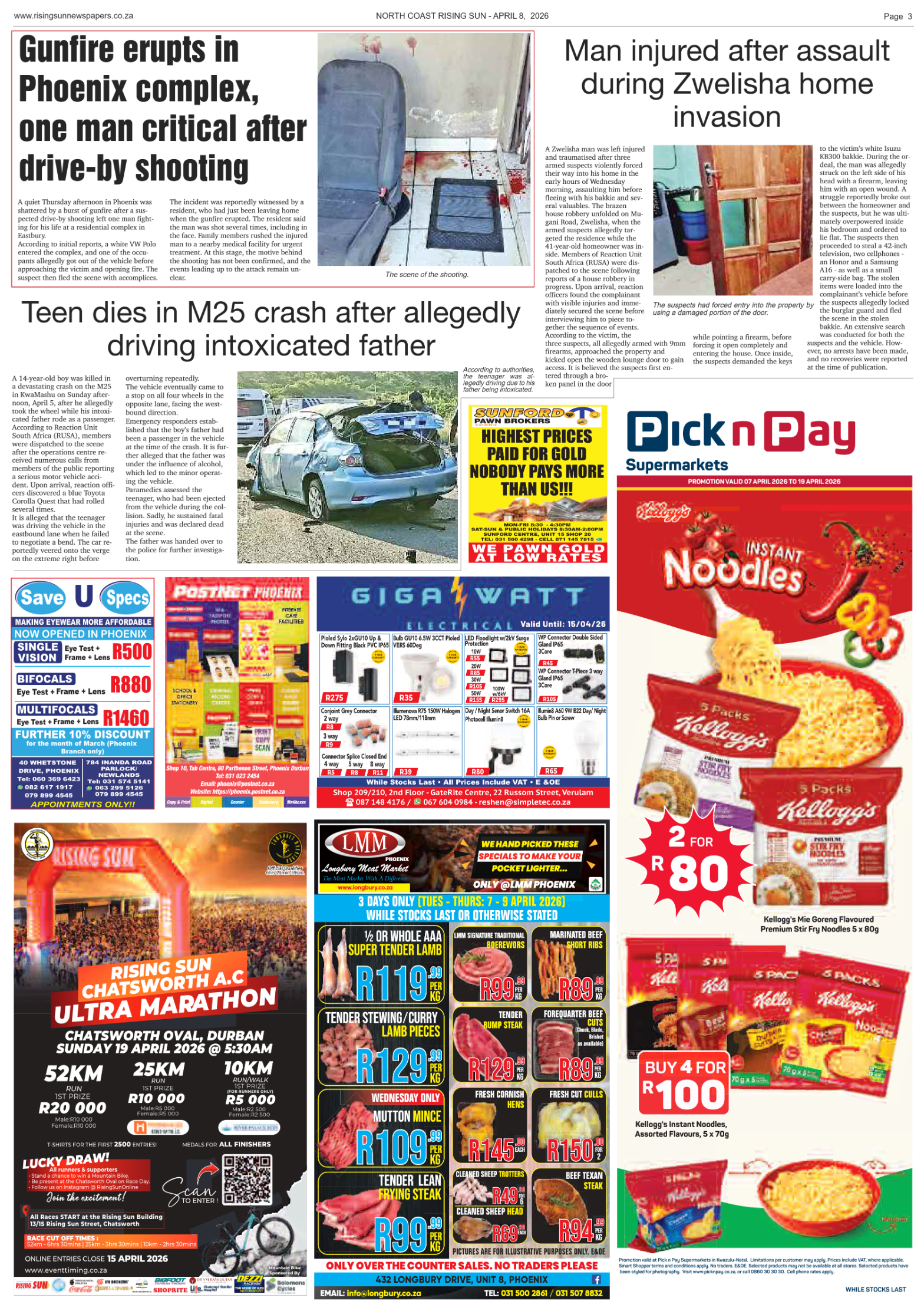 North Coast Rising Sun E-Paper, April 8, 2026 page 3