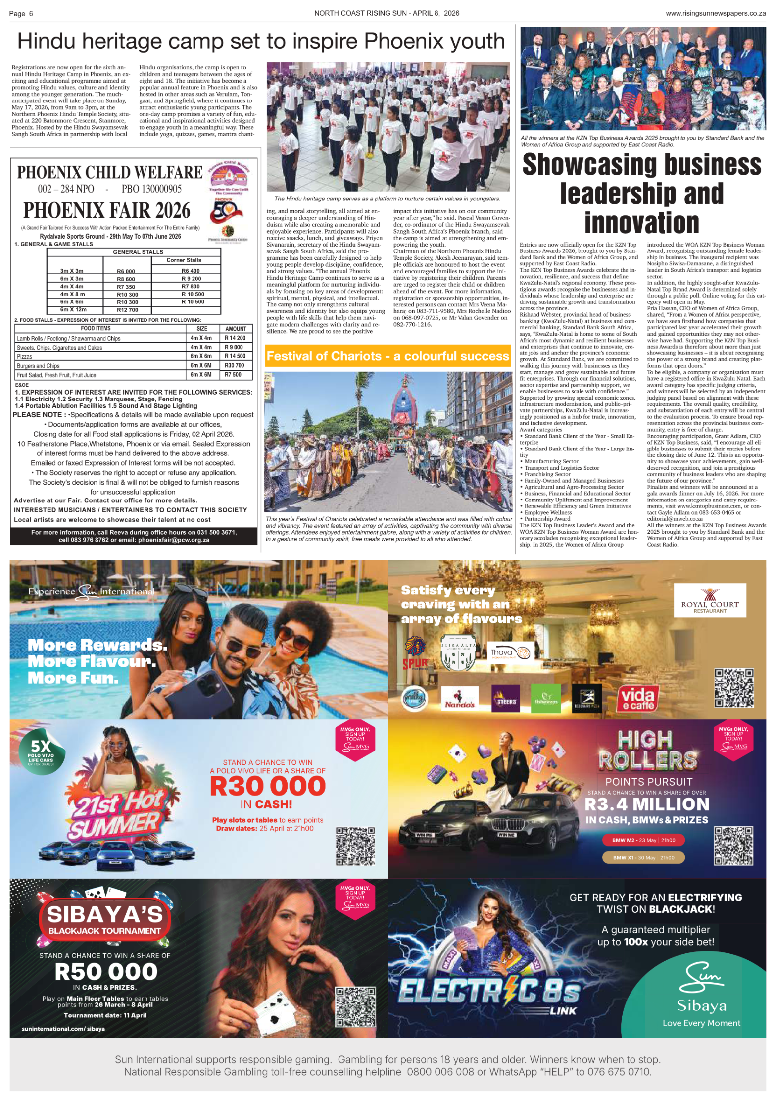 North Coast Rising Sun E-Paper, April 8, 2026 page 6
