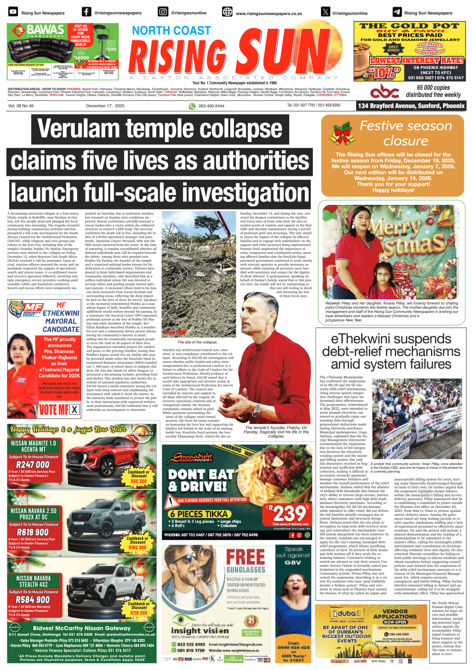 North Coast Rising Sun E-Paper, December 17, 2025 page 3