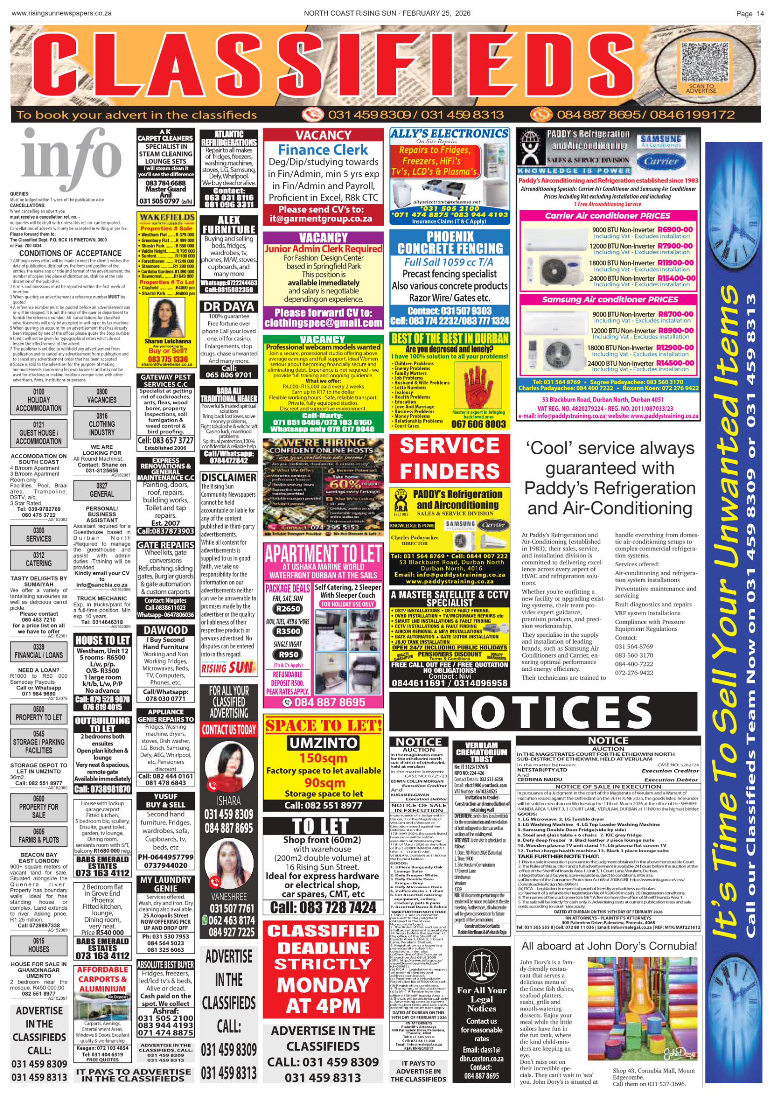 North Coast Rising Sun E-Paper, February 25, 2026 page 20