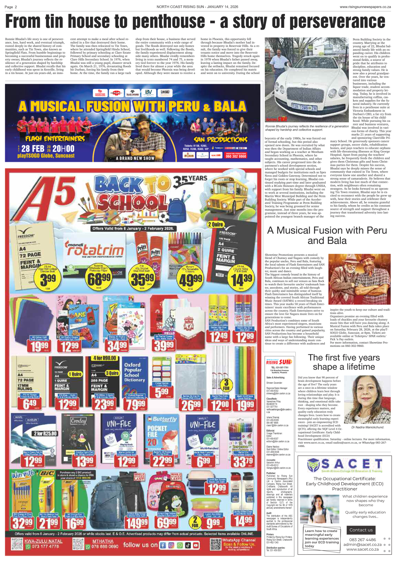 North Coast Rising Sun E-Paper, January 14, 2026 page 4