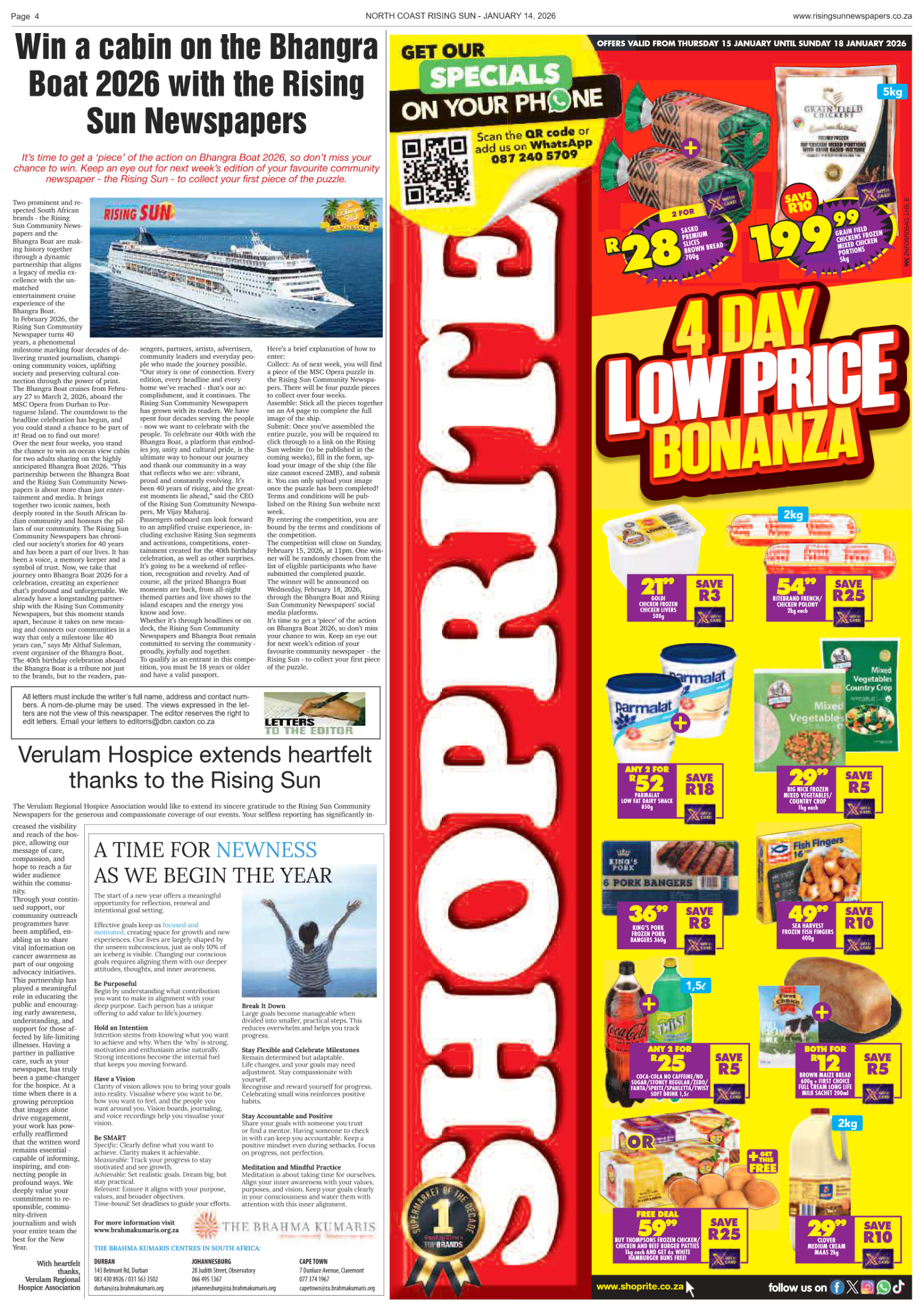 North Coast Rising Sun E-Paper, January 14, 2026 page 6