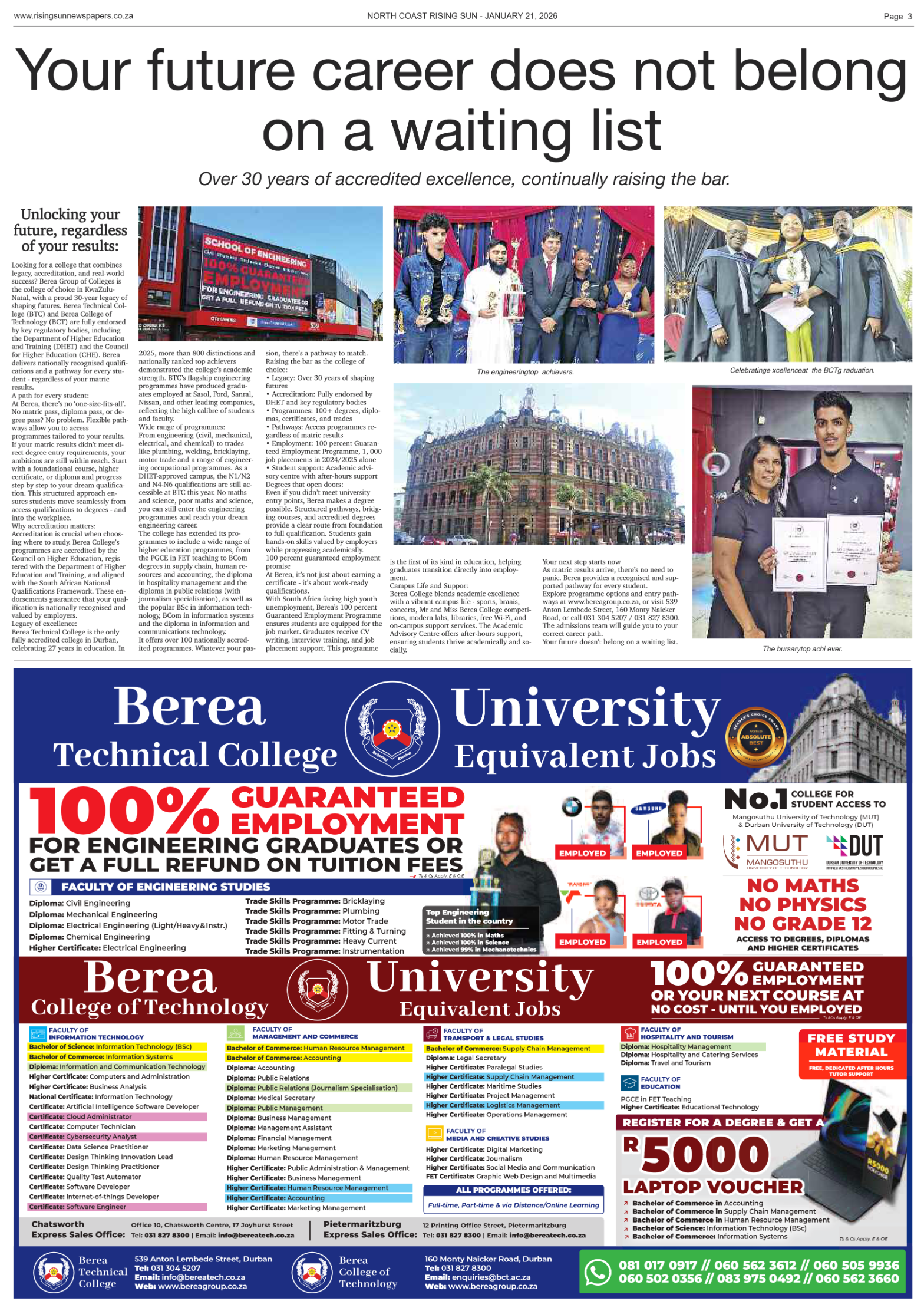 North Coast Rising Sun E-Paper, January 21, 2026 page 9