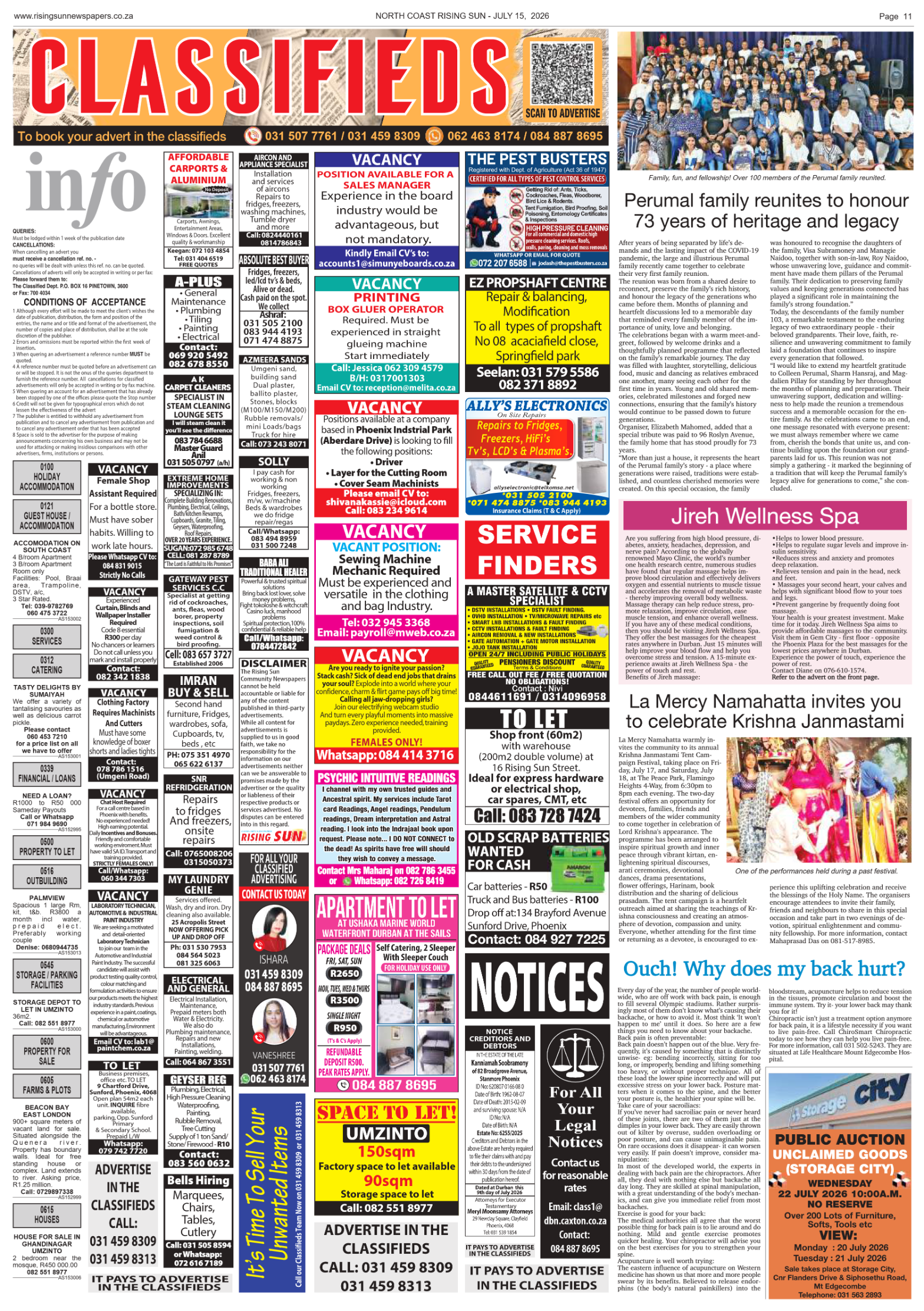 North Coast Rising Sun E-Paper, July 15, 2026 page 11