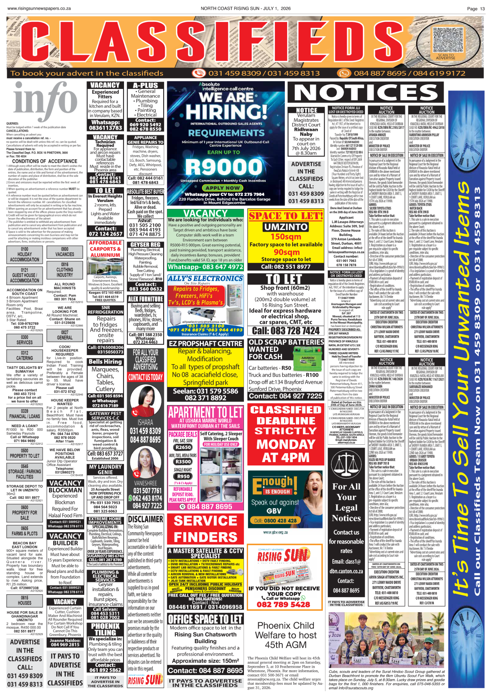 North Coast Rising Sun E-Paper, July 1, 2026 page 13