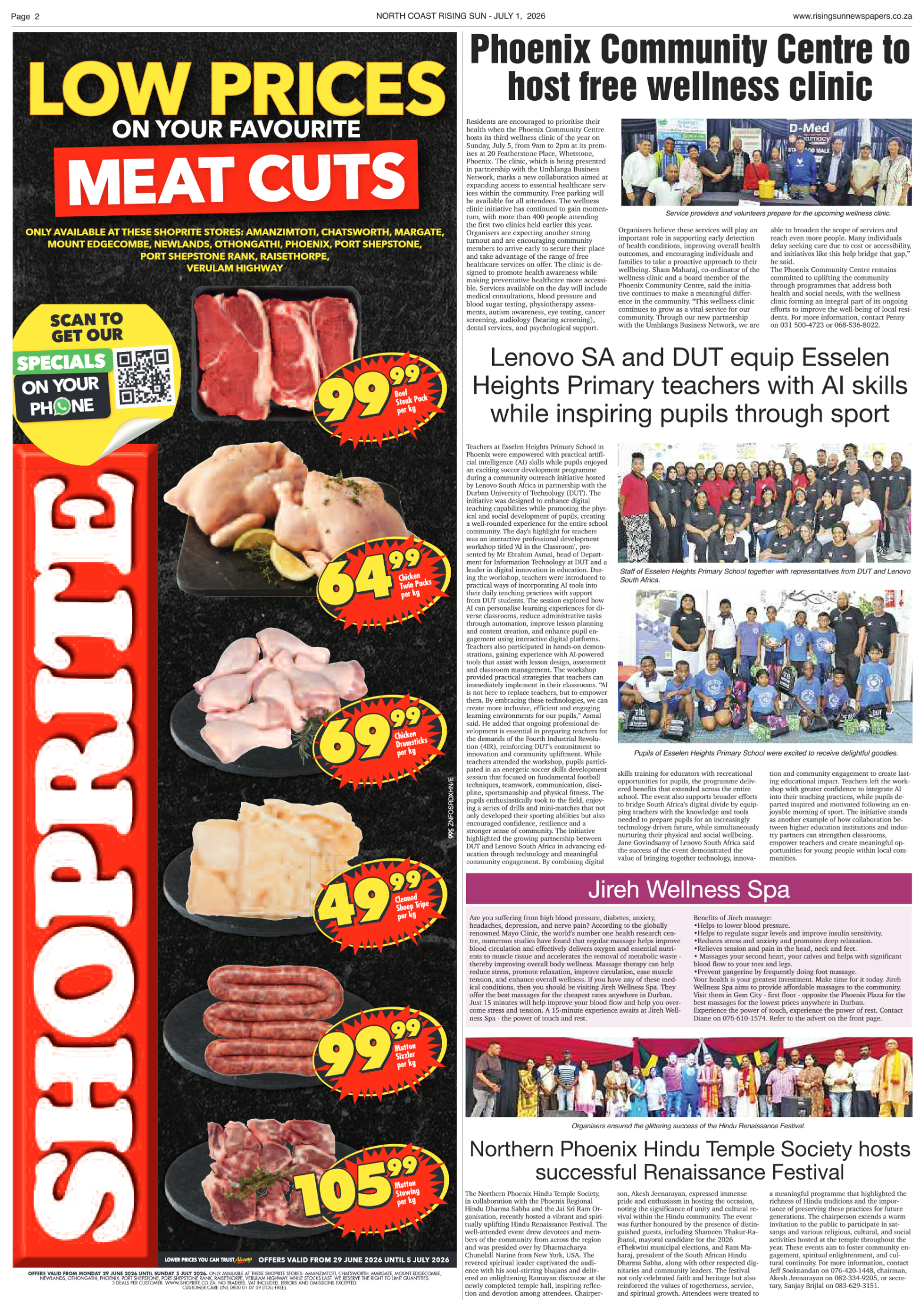 North Coast Rising Sun E-Paper, July 1, 2026 page 2