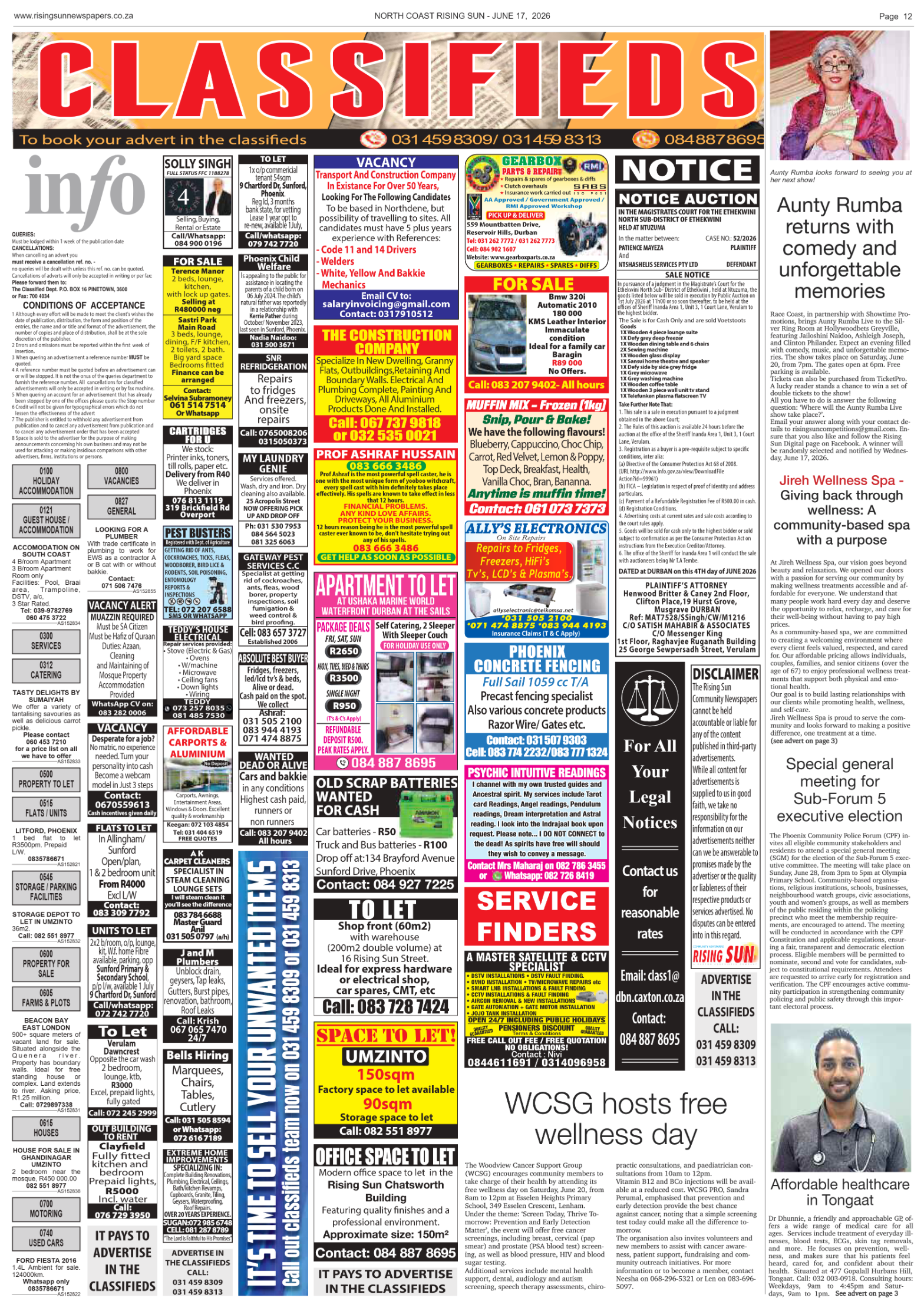 North Coast Rising Sun E-Paper, June 17, 2026 page 12