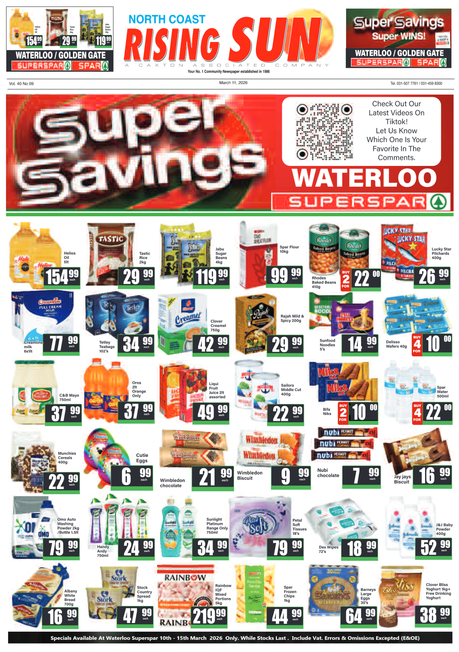 North Coast Rising Sun E-Paper, March 11, 2026 page 1