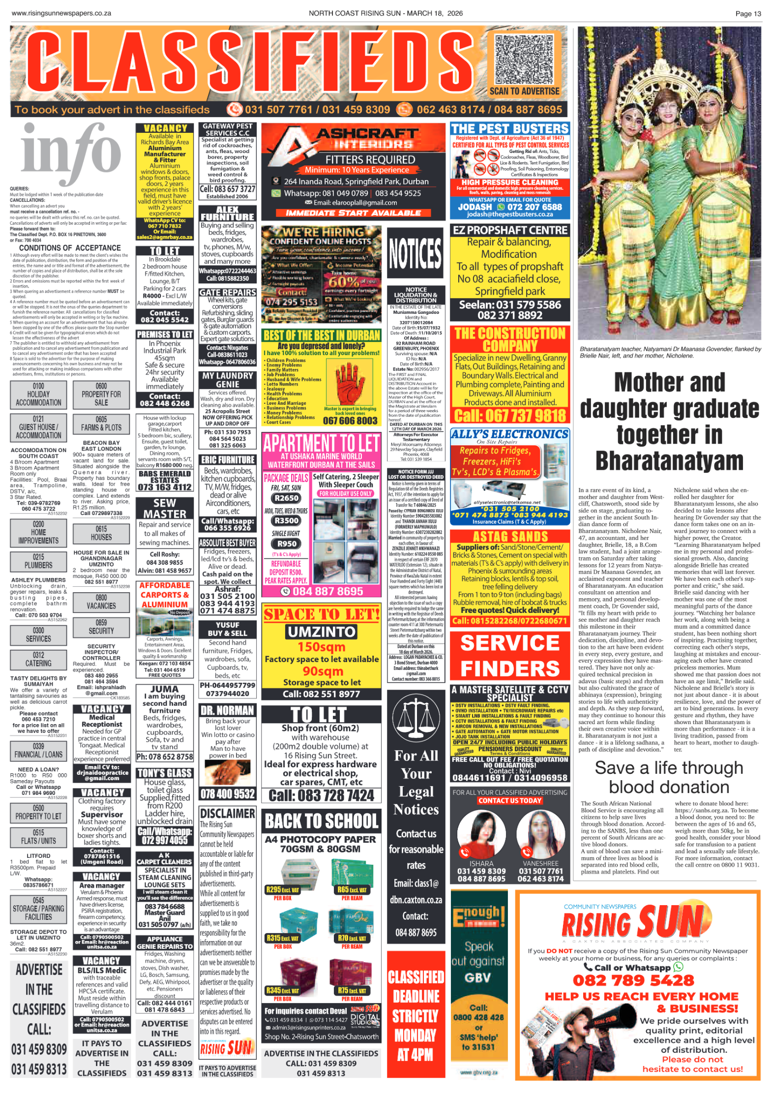 North Coast Rising Sun E-Paper, March 18, 2026 page 13