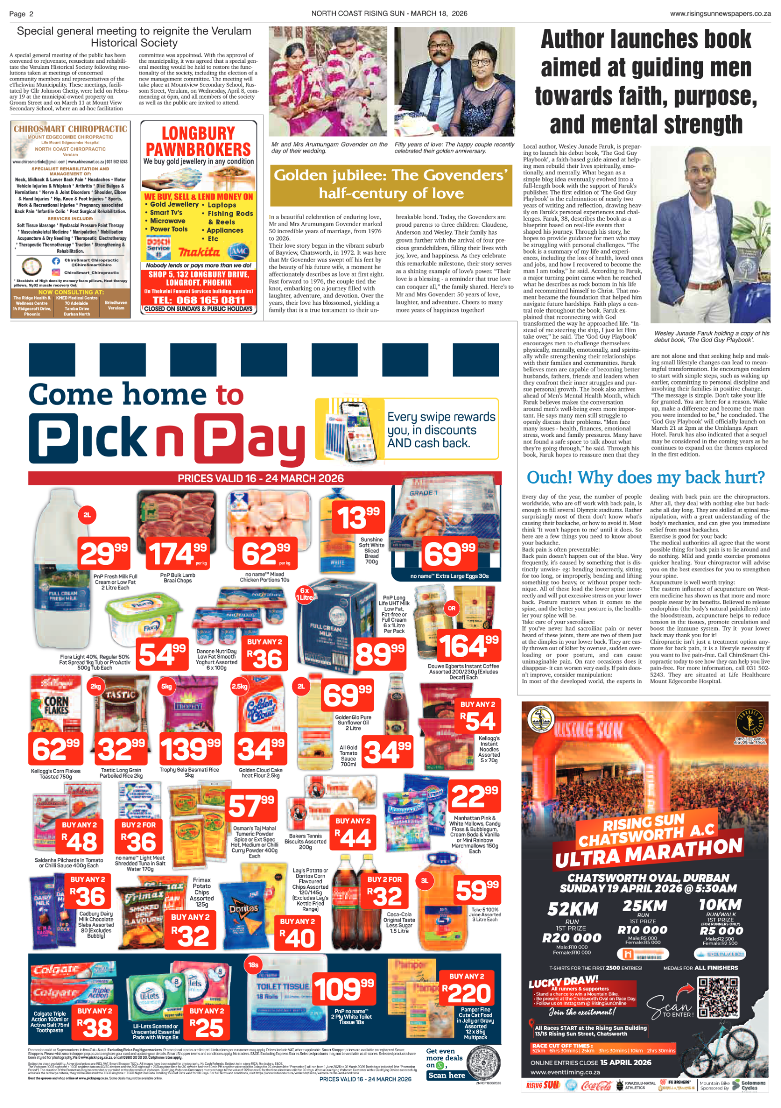 North Coast Rising Sun E-Paper, March 18, 2026 page 2