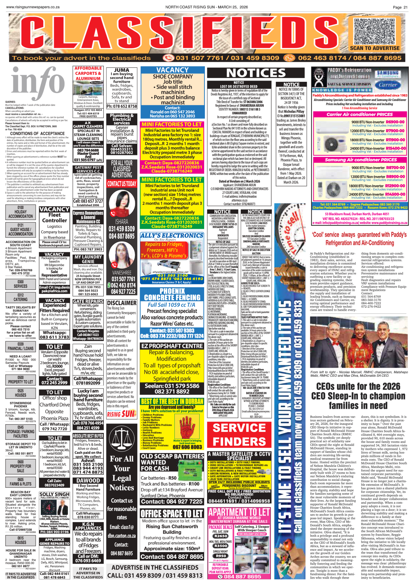 North Coast Rising Sun E-Paper, March 25, 2026 page 25