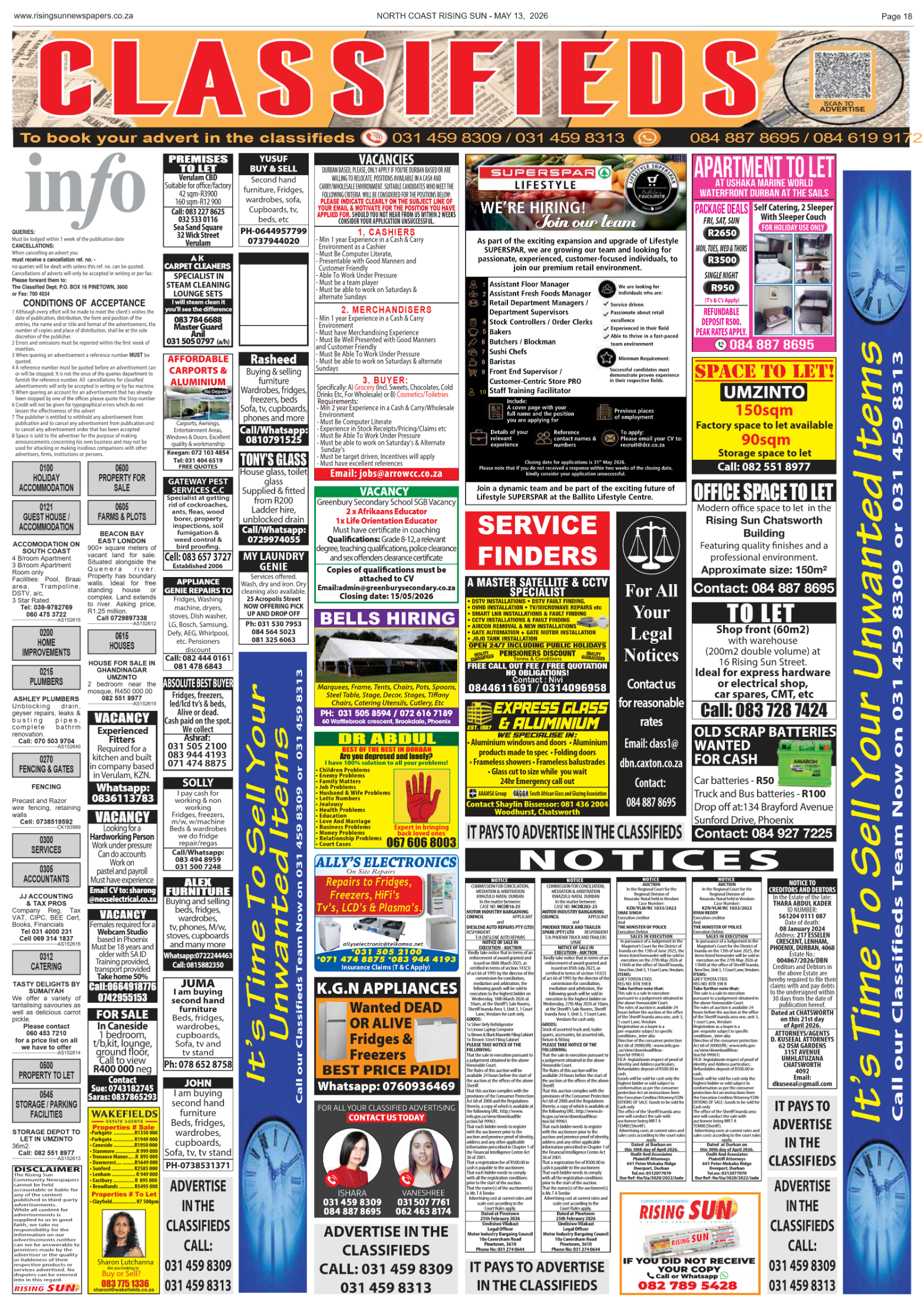North Coast Rising Sun E-Paper, May 13, 2026 page 18