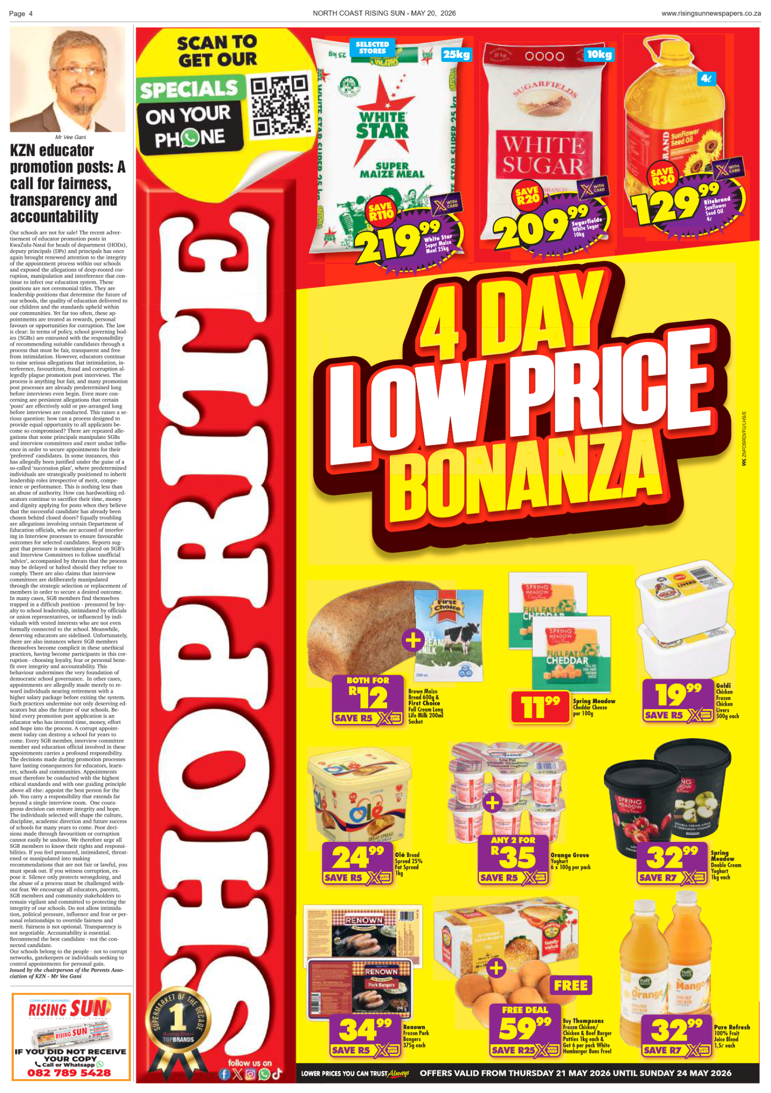 North Coast Rising Sun E-Paper, May 20, 2026 page 4