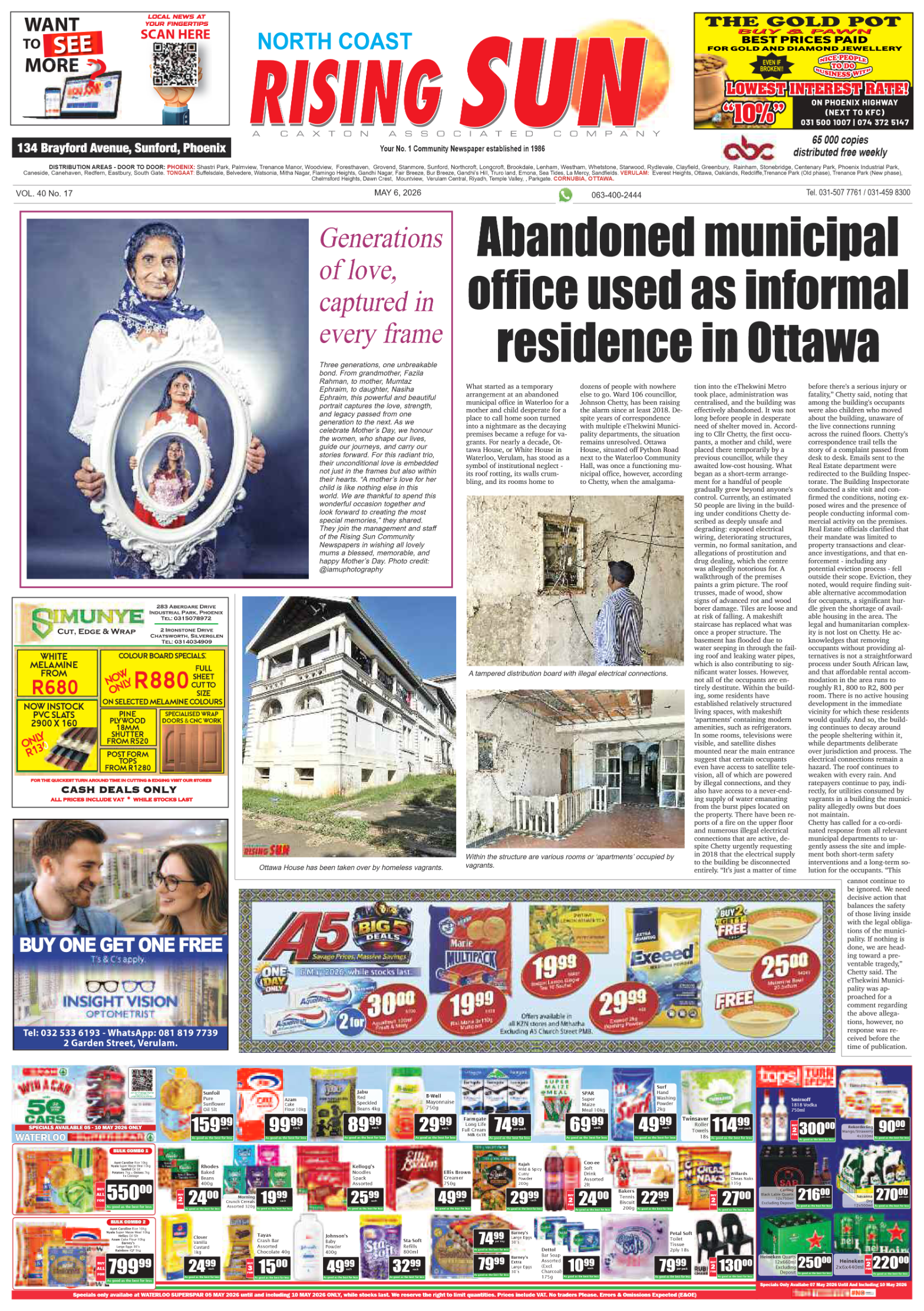 North Coast Rising Sun E-Paper, May 6, 2026 page 1