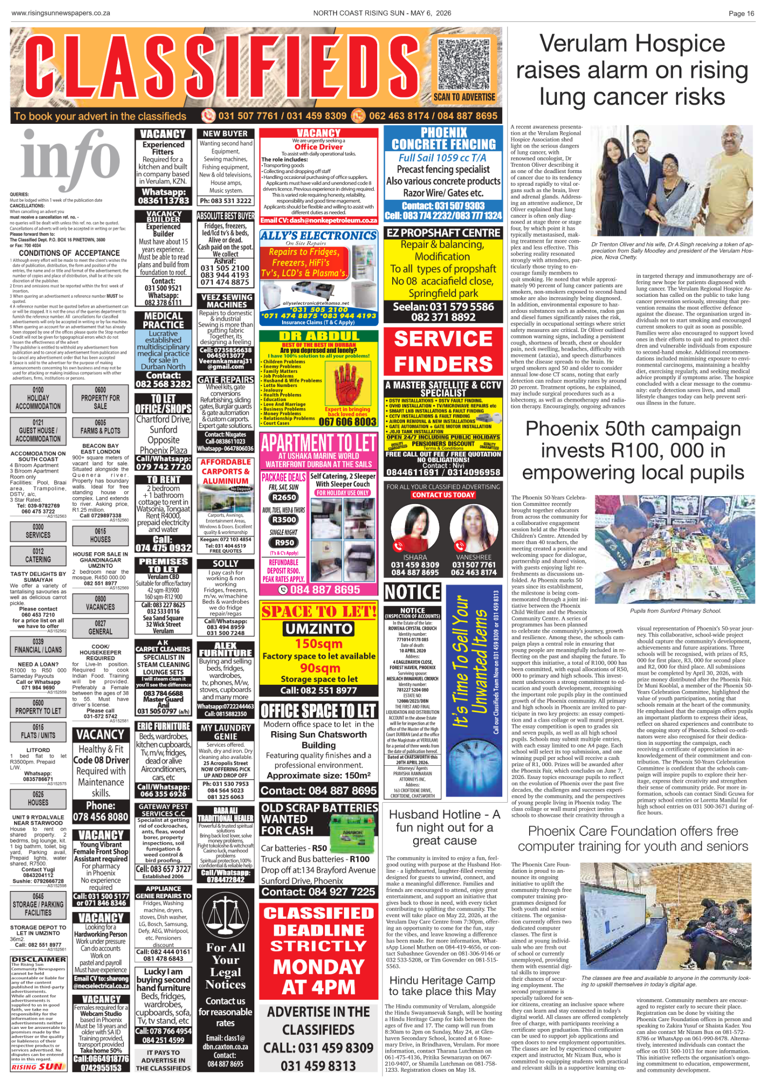 North Coast Rising Sun E-Paper, May 6, 2026 page 16