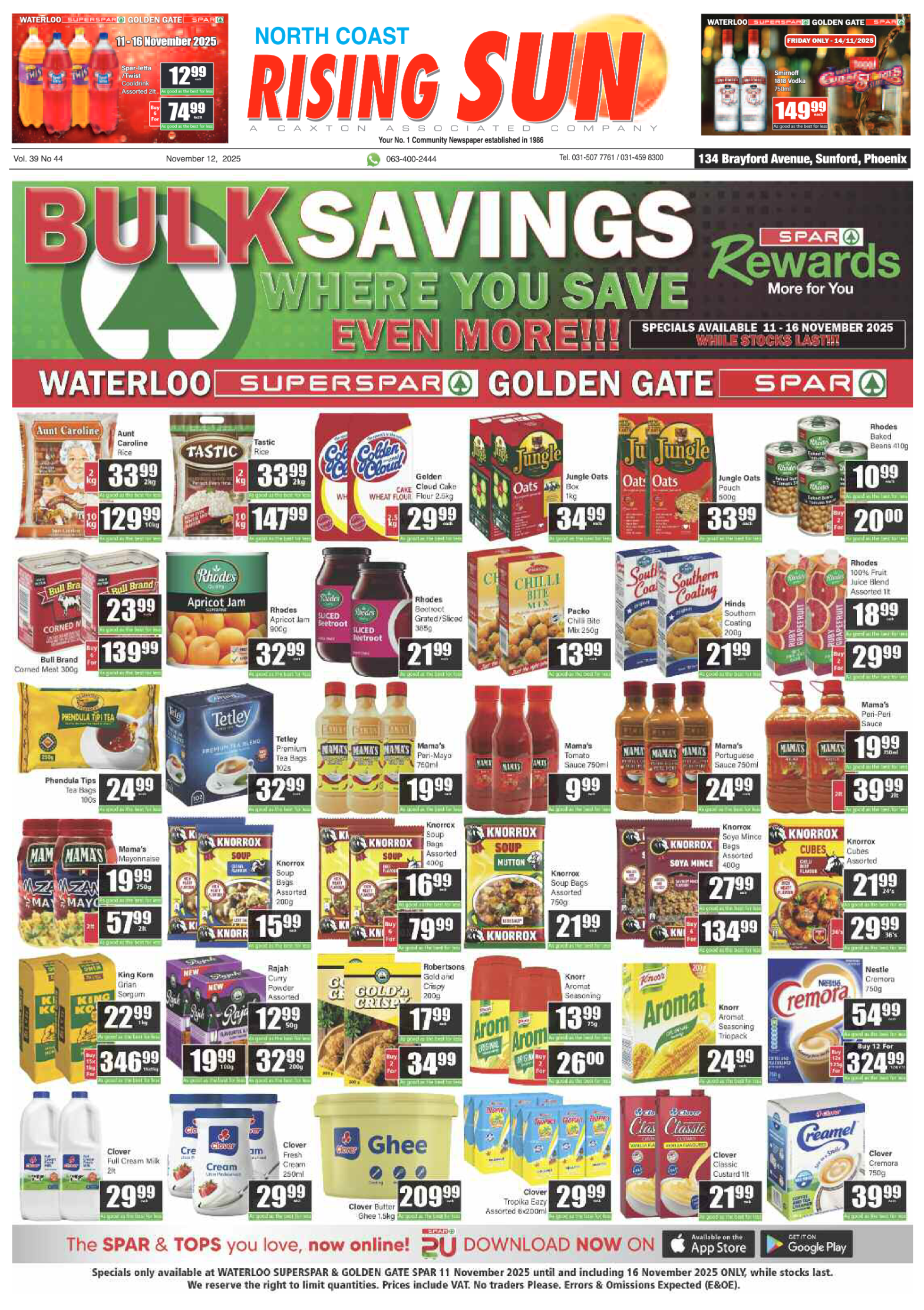 North Coast Rising Sun E-Paper, November 12, 2025 page 1