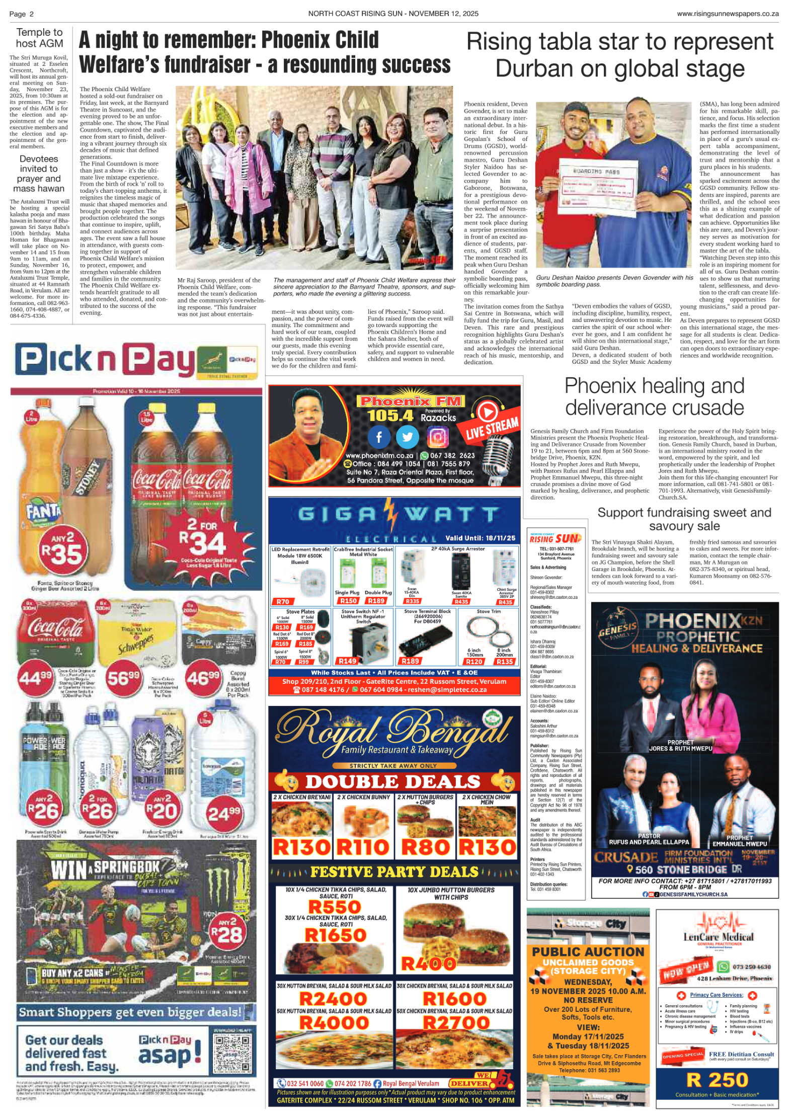North Coast Rising Sun E-Paper, November 12, 2025 page 4