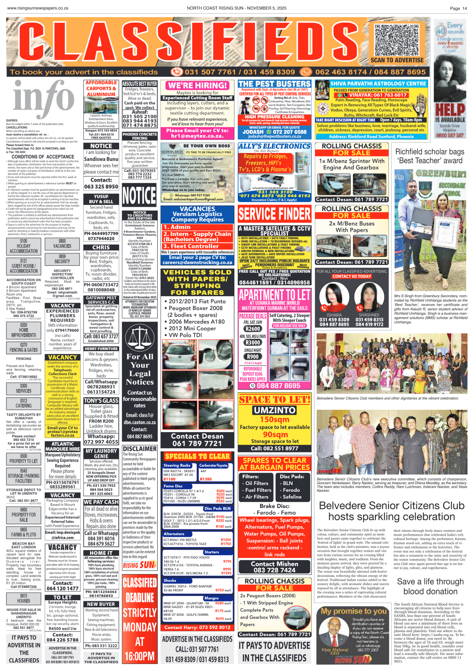 North Coast Rising Sun E-Paper, November 5, 2025 page 16