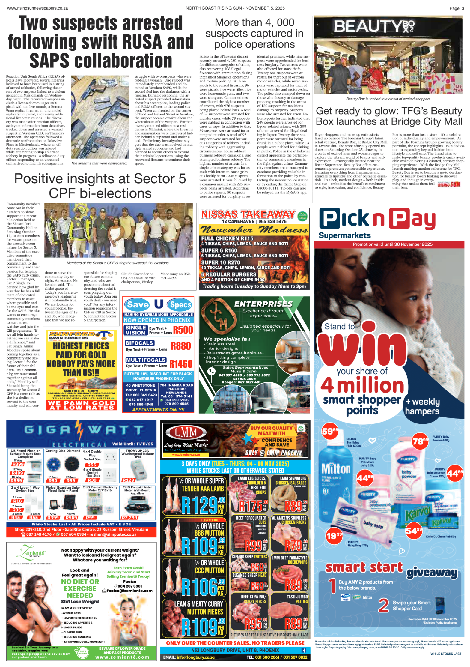 North Coast Rising Sun E-Paper, November 5, 2025 page 5