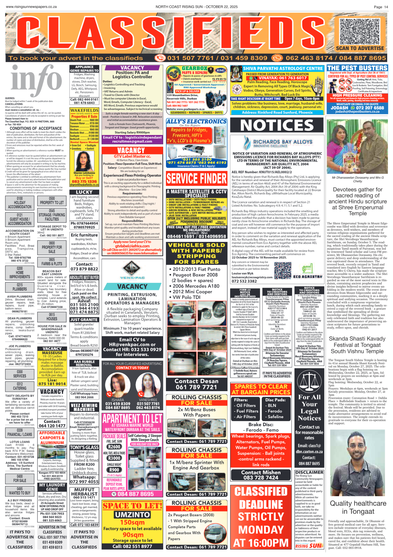 North Coast Rising Sun E-Paper, October 22, 2025 page 20
