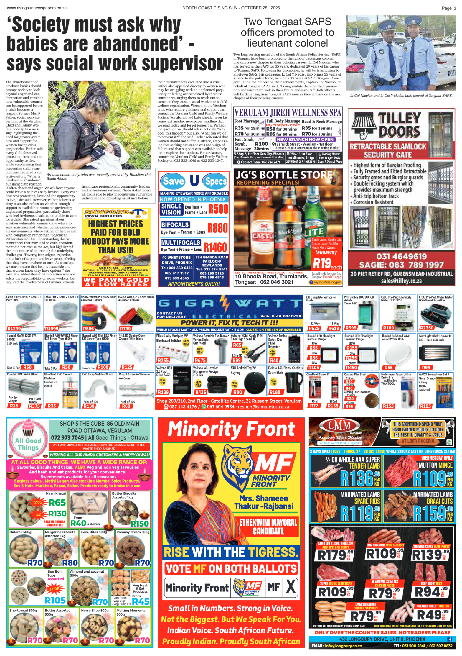 North Coast Rising Sun E-Paper, October 28, 2026 | Rising Sun Newspapers