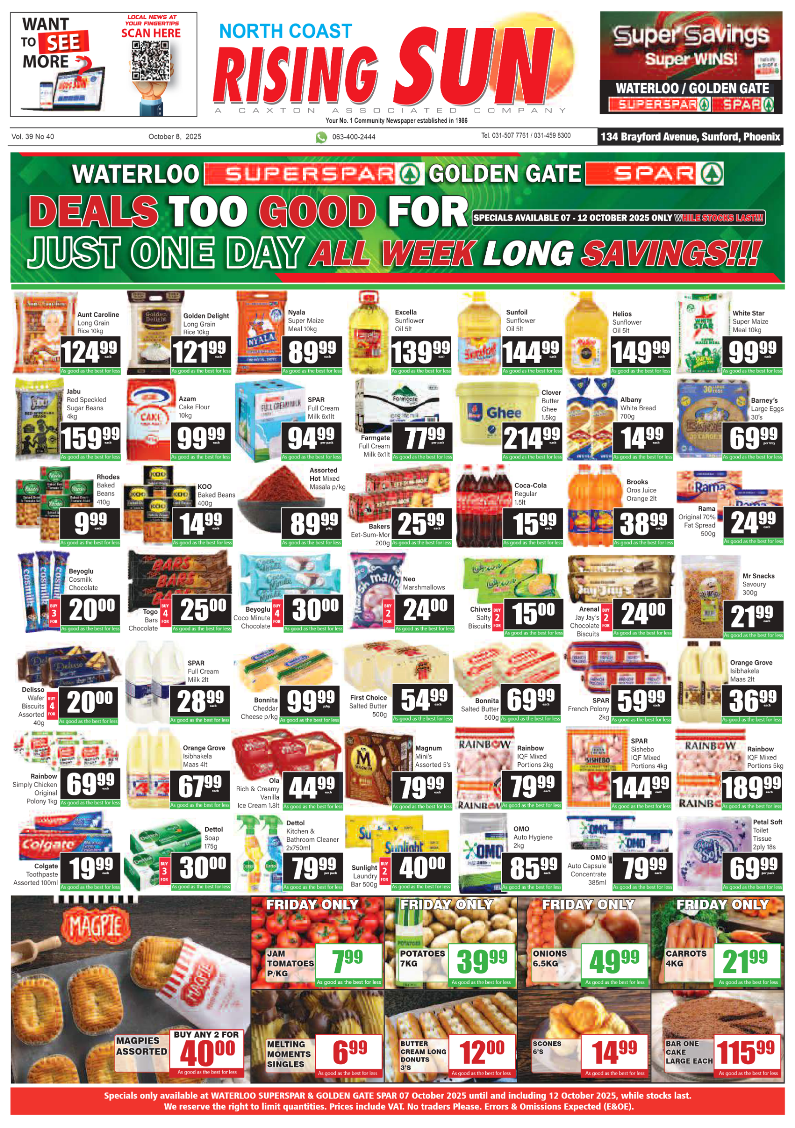 North Coast Rising Sun E-Paper, October 8, 2025 page 1