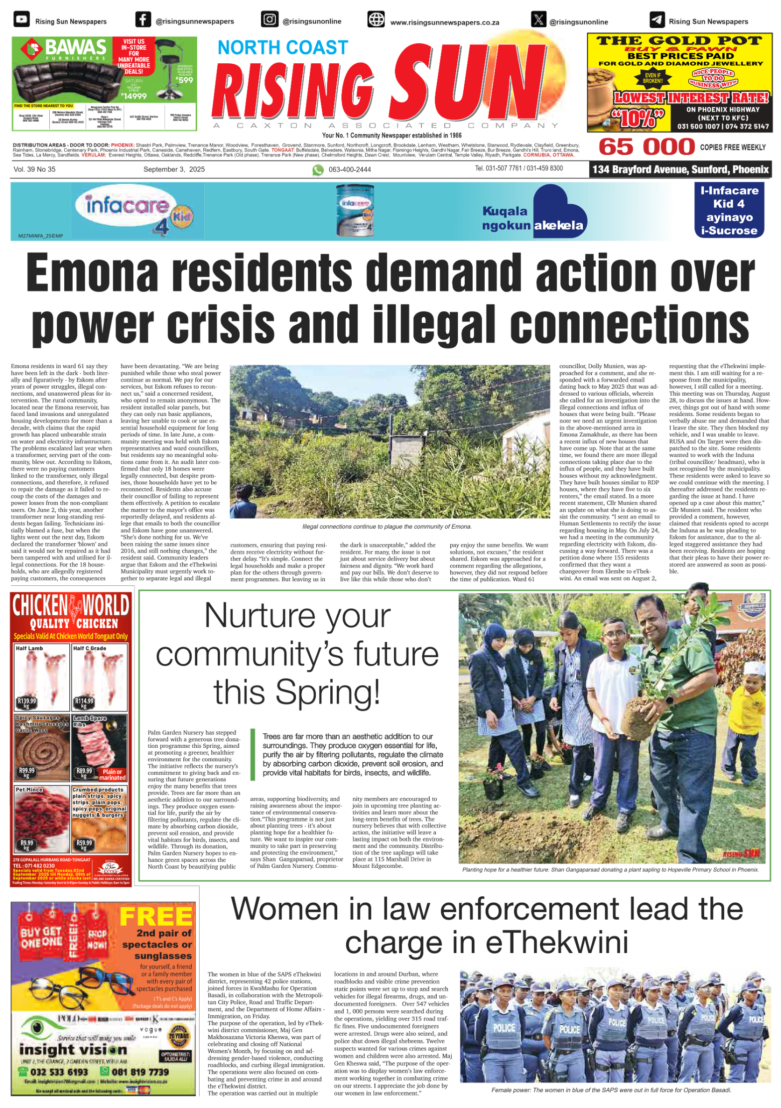North Coast Rising Sun E-Paper, September 3, 2025 page 1