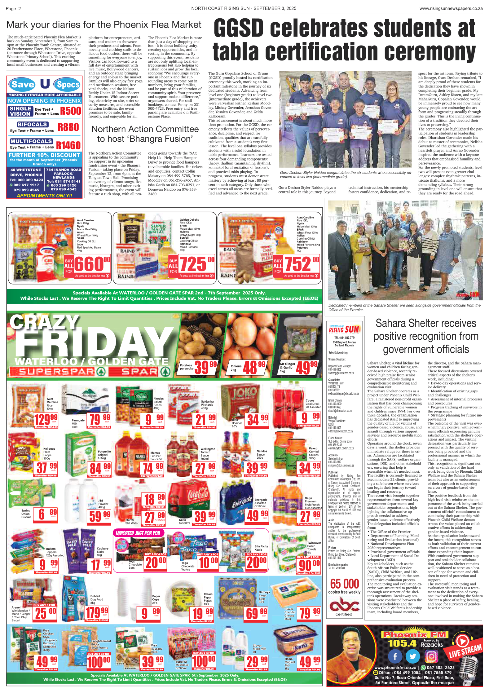 North Coast Rising Sun E-Paper, September 3, 2025 page 2